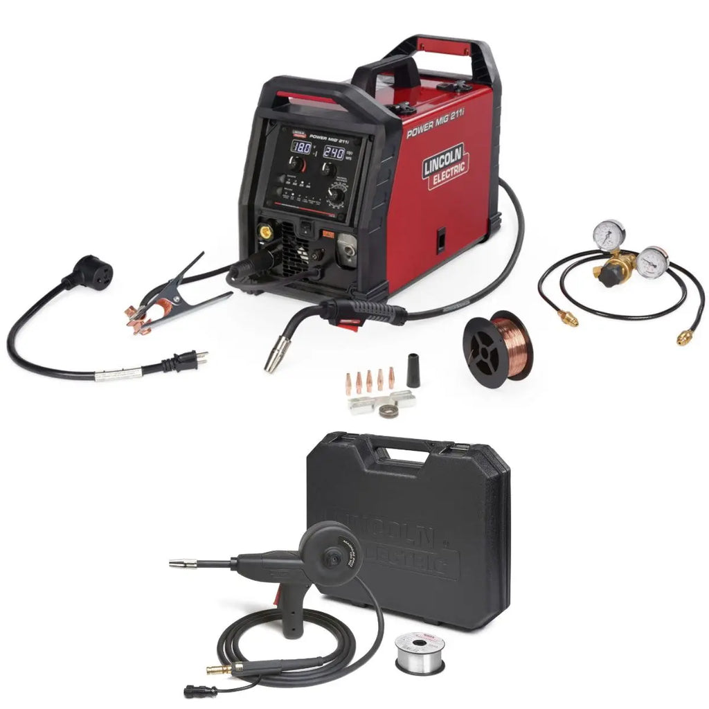 LINCOLN POWER MIG 211I MIG WELDER W/SPOOLGUN (K6080-1) MY X FACTOR 2